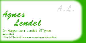 agnes lendel business card